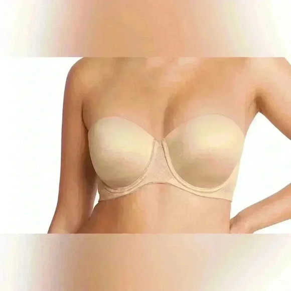 NEW Bali smoothing bra size 42D taupe padded underwire 7 ways to wear no slip - Picture 1 of 7